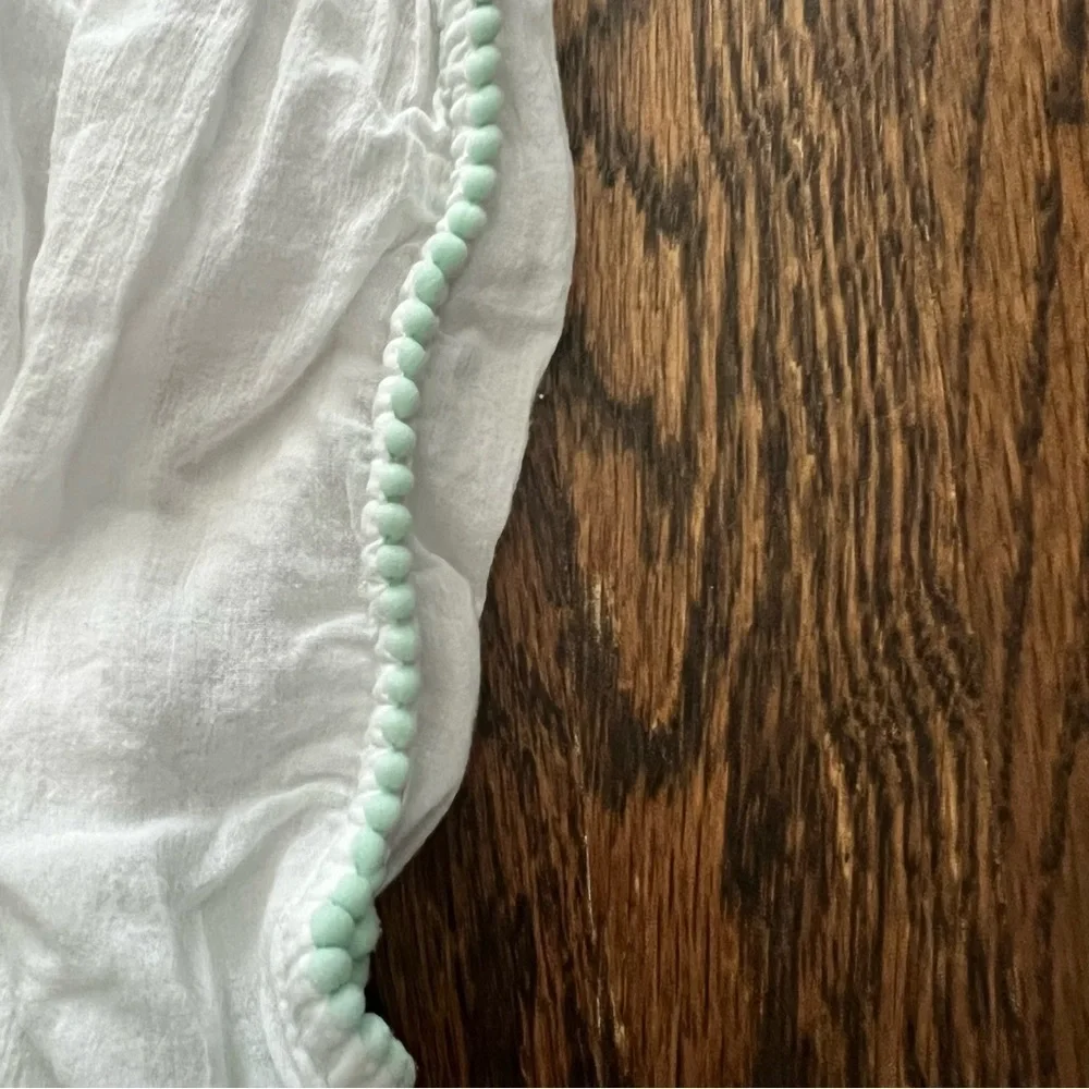 🍭6/$30 Old Navy Flowy White Beachy Pom Pom Girl’s Swim Coverup Dress - 3T